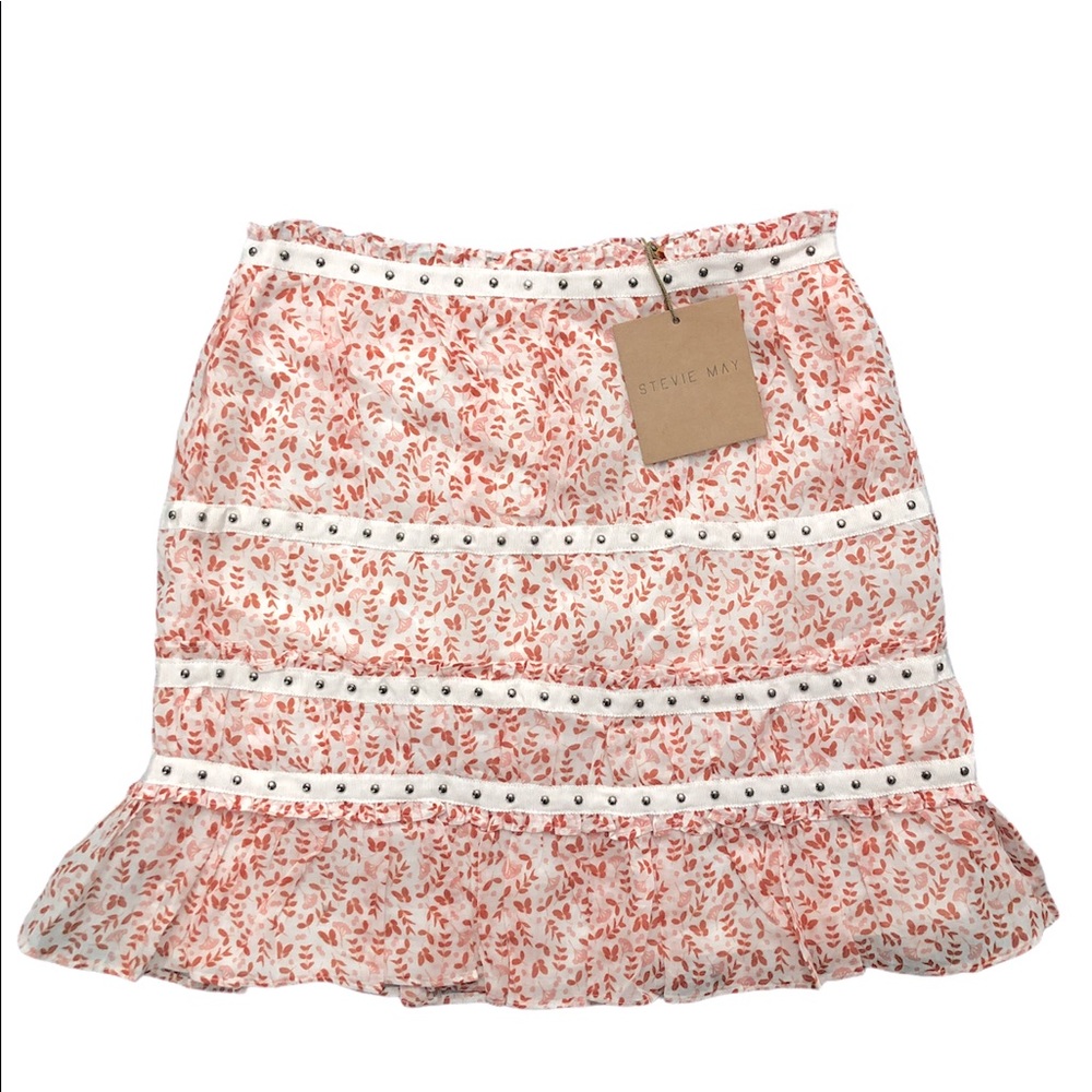 Stevie May Clay Print Byrdie Mini Skirt S